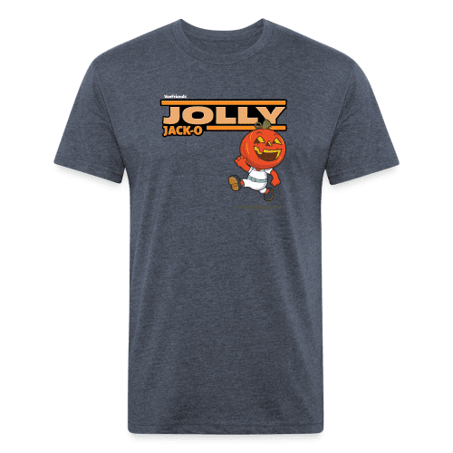 Jolly Jack-O Character Comfort Adult Tee - heather navy