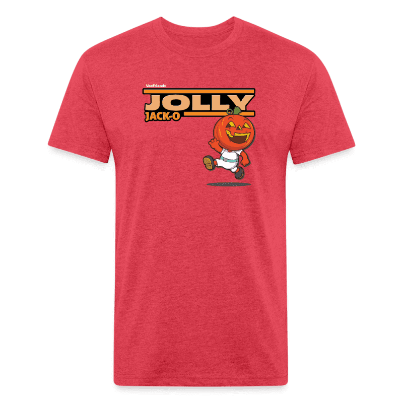 Jolly Jack-O Character Comfort Adult Tee - heather red