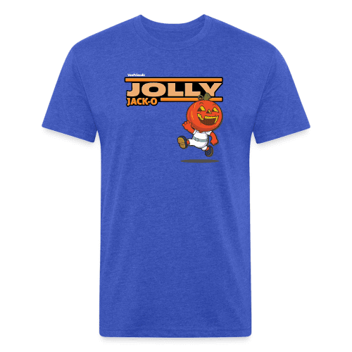 Jolly Jack-O Character Comfort Adult Tee - heather royal