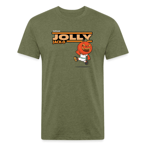 Jolly Jack-O Character Comfort Adult Tee - heather military green