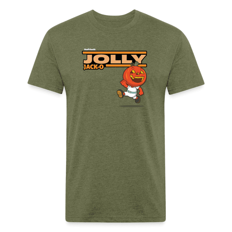 Jolly Jack-O Character Comfort Adult Tee - heather military green