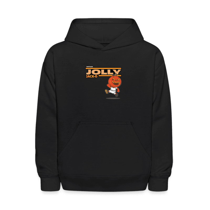 Jolly Jack-O Character Comfort Kids Hoodie - black