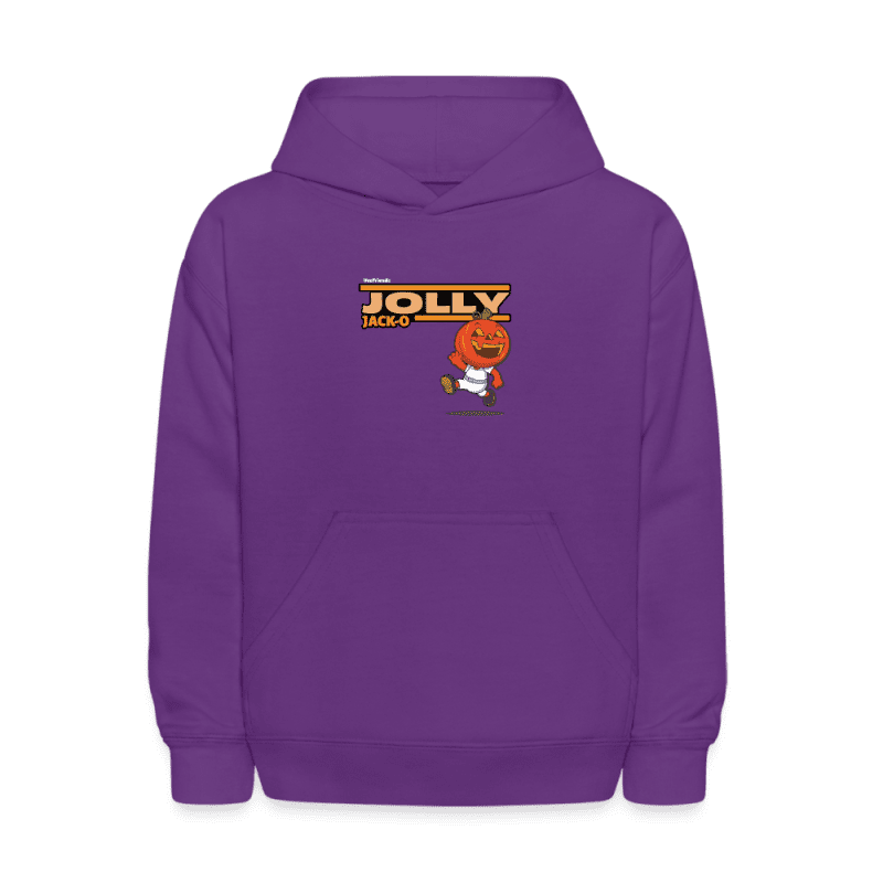 Jolly Jack-O Character Comfort Kids Hoodie - purple