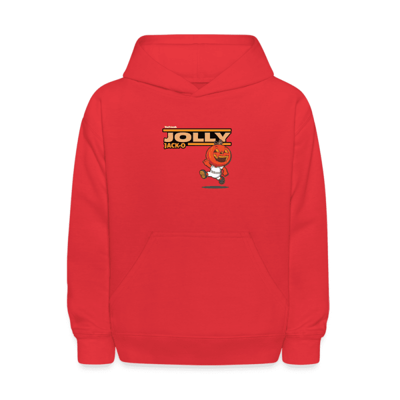 Jolly Jack-O Character Comfort Kids Hoodie - red