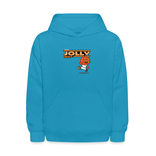 Jolly Jack-O Character Comfort Kids Hoodie - turquoise