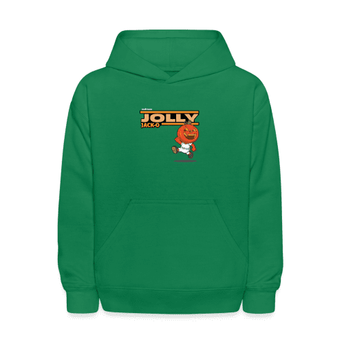 Jolly Jack-O Character Comfort Kids Hoodie - kelly green