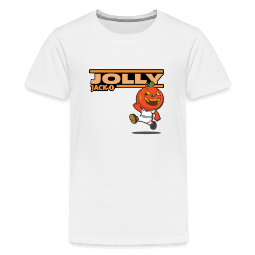 Jolly Jack-O Character Comfort Kids Tee - white