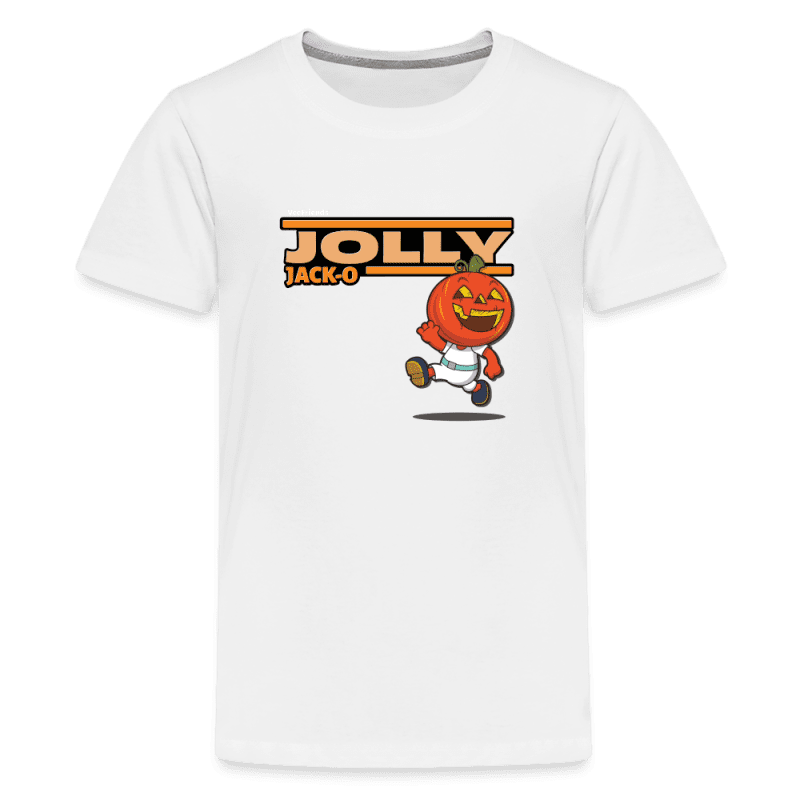 Jolly Jack-O Character Comfort Kids Tee - white