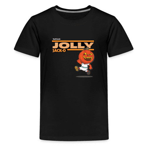 Jolly Jack-O Character Comfort Kids Tee - black