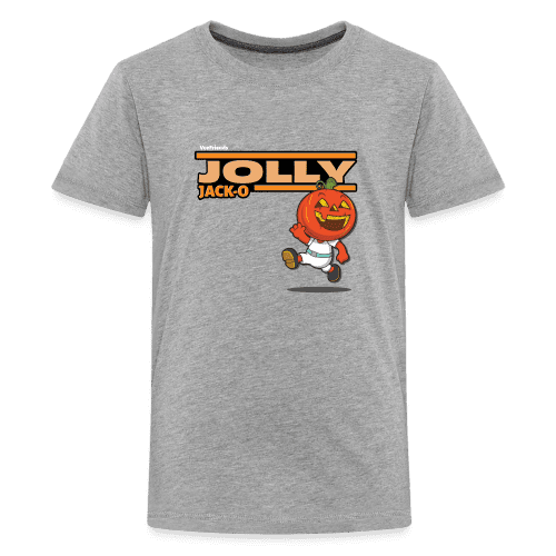 Jolly Jack-O Character Comfort Kids Tee - heather gray