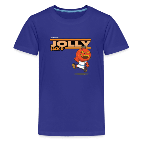 Jolly Jack-O Character Comfort Kids Tee - royal blue