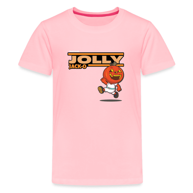 Jolly Jack-O Character Comfort Kids Tee - pink