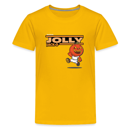 Jolly Jack-O Character Comfort Kids Tee - sun yellow