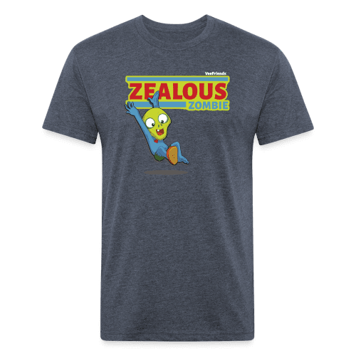 Zealous Zombie Character Comfort Adult Tee - heather navy