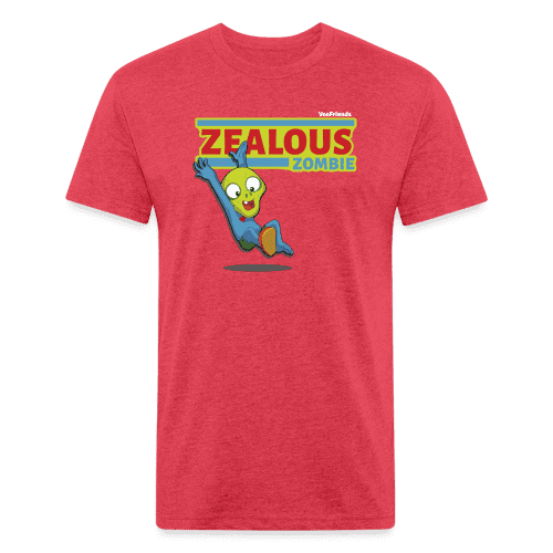 Zealous Zombie Character Comfort Adult Tee - heather red