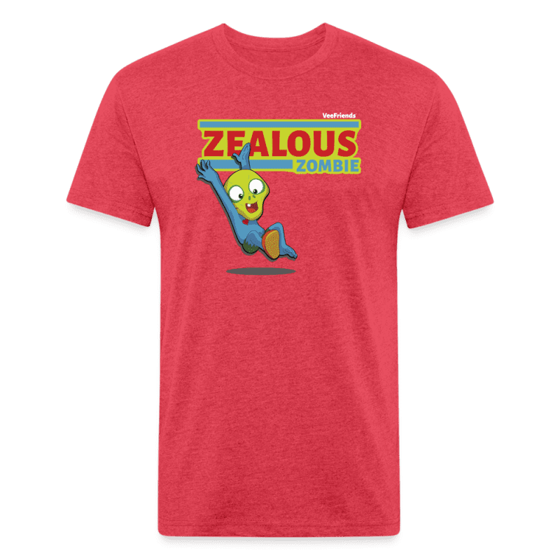 Zealous Zombie Character Comfort Adult Tee - heather red