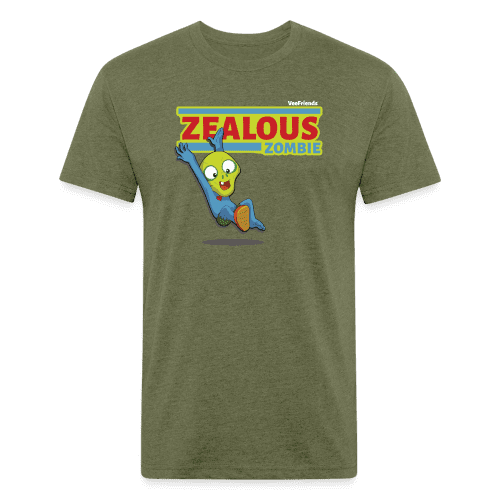 Zealous Zombie Character Comfort Adult Tee - heather military green