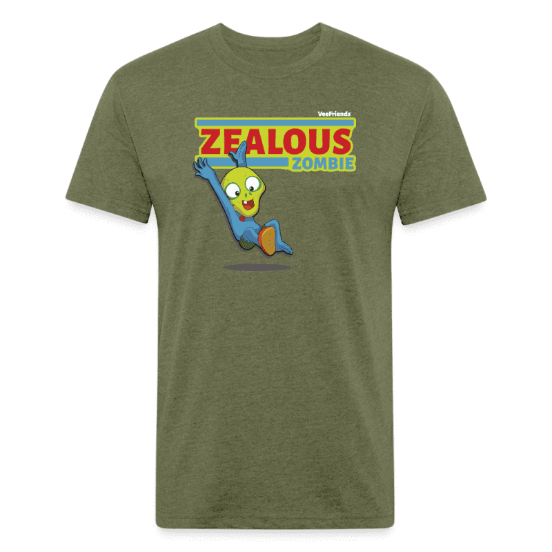 Zealous Zombie Character Comfort Adult Tee - heather military green