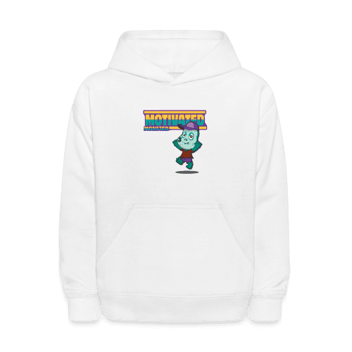 Motivated Monster Character Comfort Kids Hoodie - white