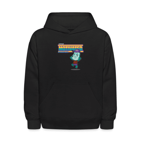 Motivated Monster Character Comfort Kids Hoodie - black