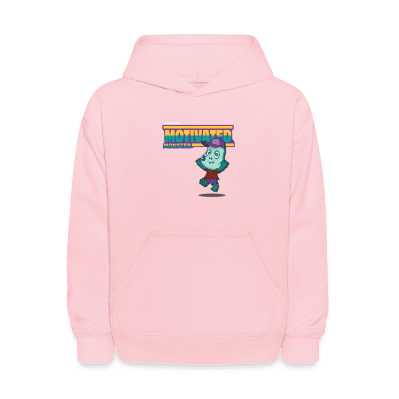 Motivated Monster Character Comfort Kids Hoodie - pink