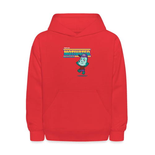 Motivated Monster Character Comfort Kids Hoodie - red