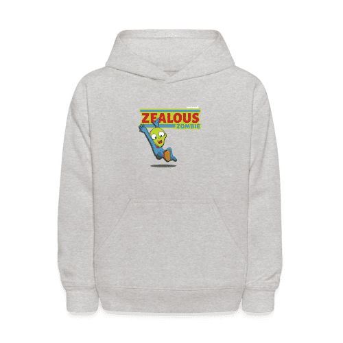 Zealous Zombie Character Comfort Kids Hoodie - heather gray