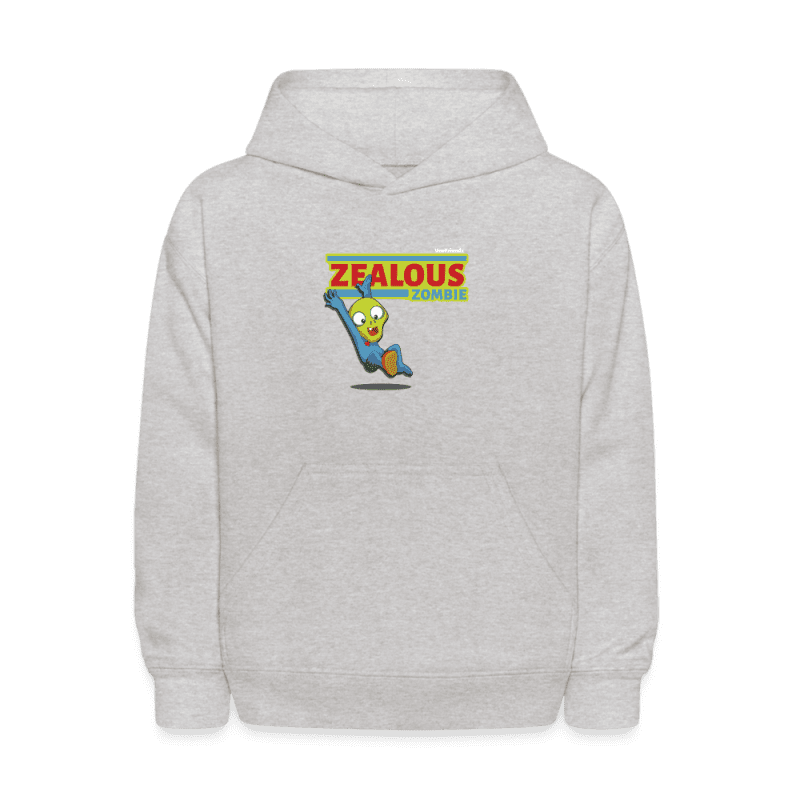 Zealous Zombie Character Comfort Kids Hoodie - heather gray