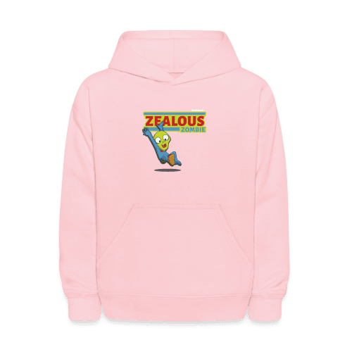 Zealous Zombie Character Comfort Kids Hoodie - pink