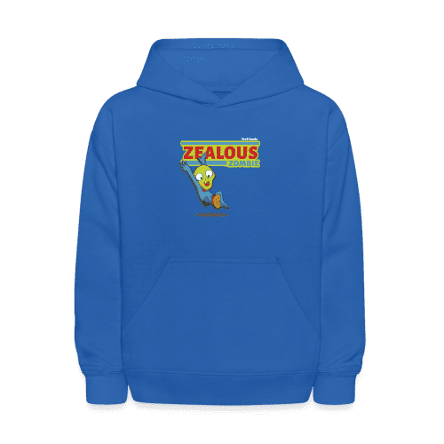 Zealous Zombie Character Comfort Kids Hoodie - royal blue