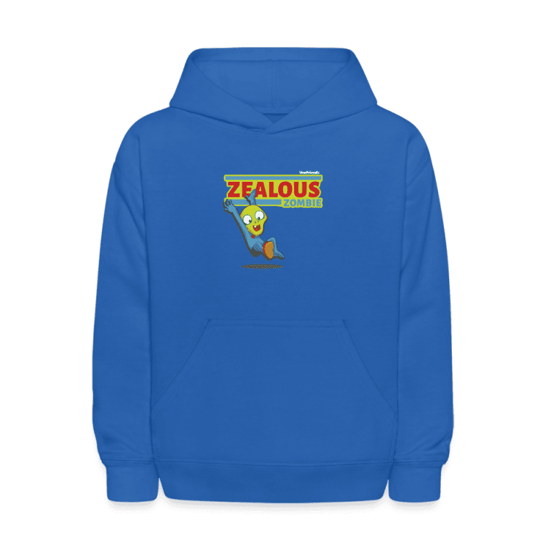 Zealous Zombie Character Comfort Kids Hoodie - royal blue