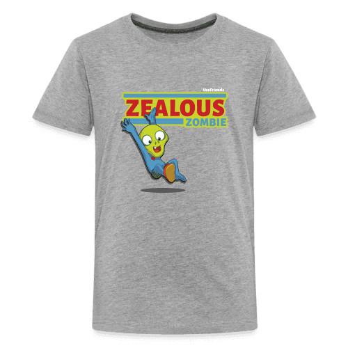 Zealous Zombie Character Comfort Kids Tee - heather gray