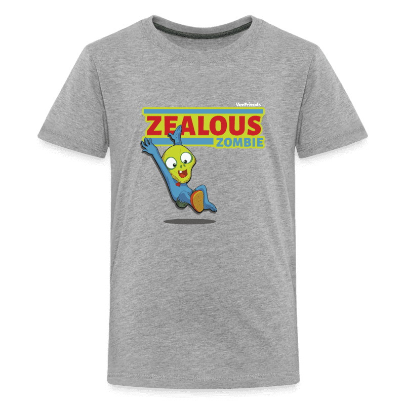 Zealous Zombie Character Comfort Kids Tee - heather gray