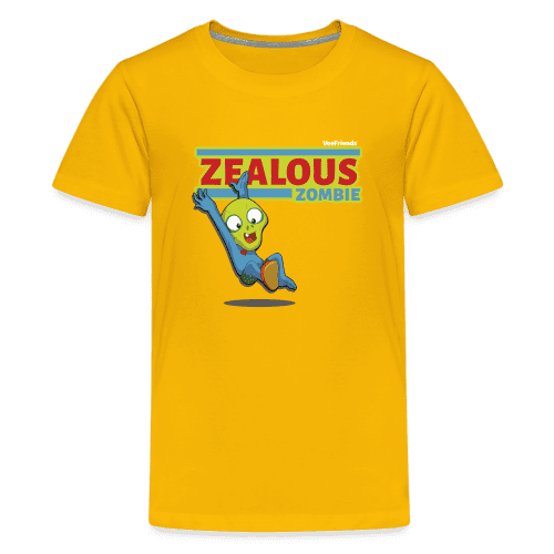 Zealous Zombie Character Comfort Kids Tee - sun yellow