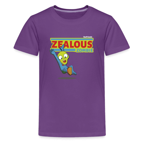 Zealous Zombie Character Comfort Kids Tee - purple