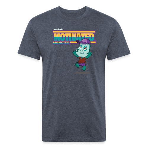 Motivated Monster Character Comfort Adult Tee - heather navy