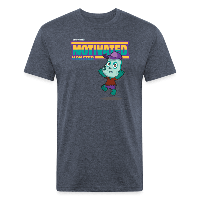 Motivated Monster Character Comfort Adult Tee - heather navy