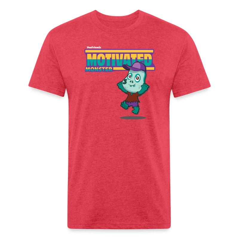 Motivated Monster Character Comfort Adult Tee - heather red