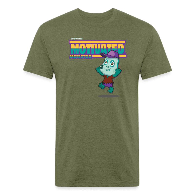 Motivated Monster Character Comfort Adult Tee - heather military green