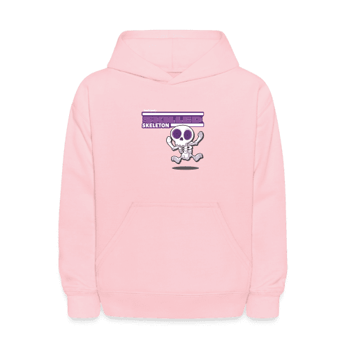 Skilled Skeleton Character Comfort Kids Hoodie - pink