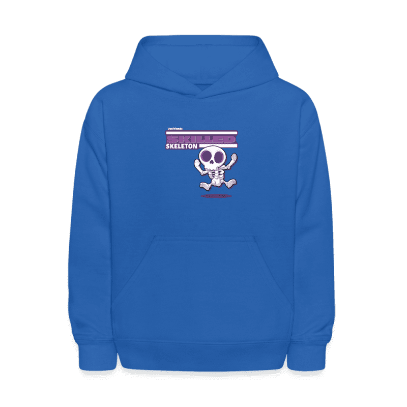 Skilled Skeleton Character Comfort Kids Hoodie - royal blue