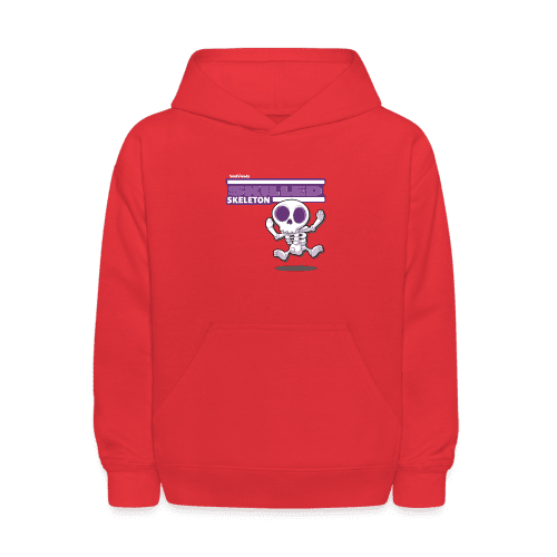 Skilled Skeleton Character Comfort Kids Hoodie - red