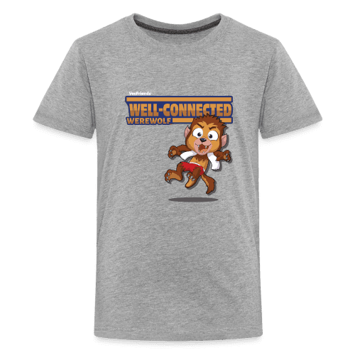 Well-Connected Werewolf Character Comfort Kids Tee - heather gray