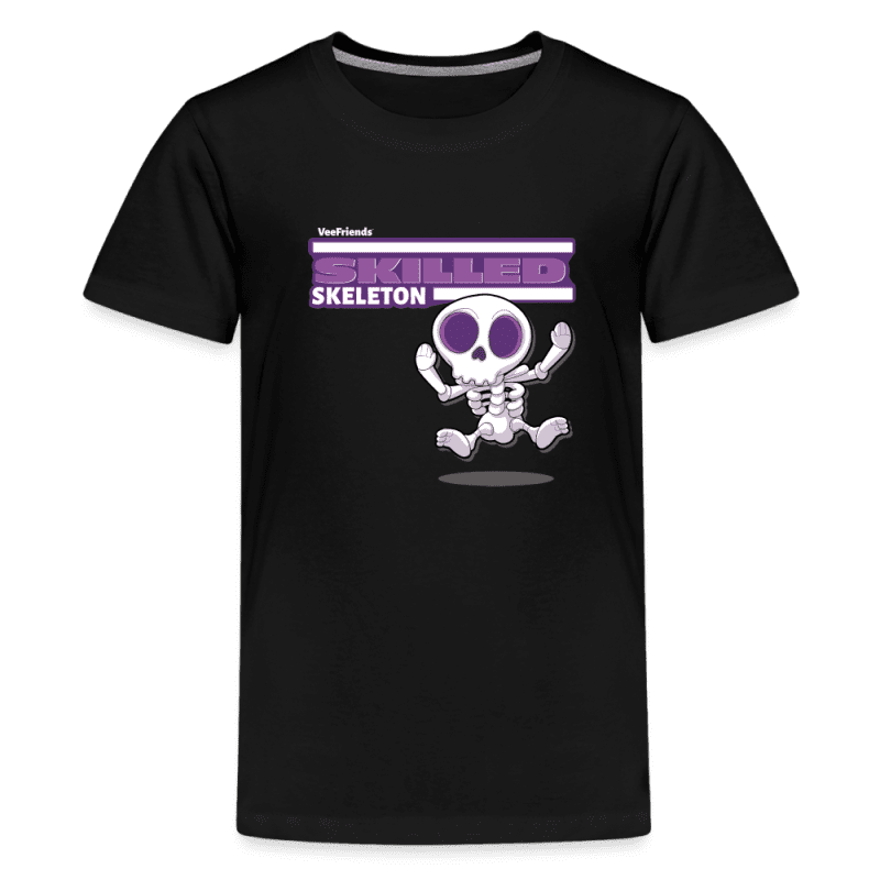 Skilled Skeleton Character Comfort Kids Tee - black