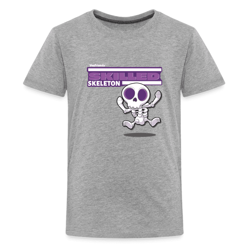 Skilled Skeleton Character Comfort Kids Tee - heather gray