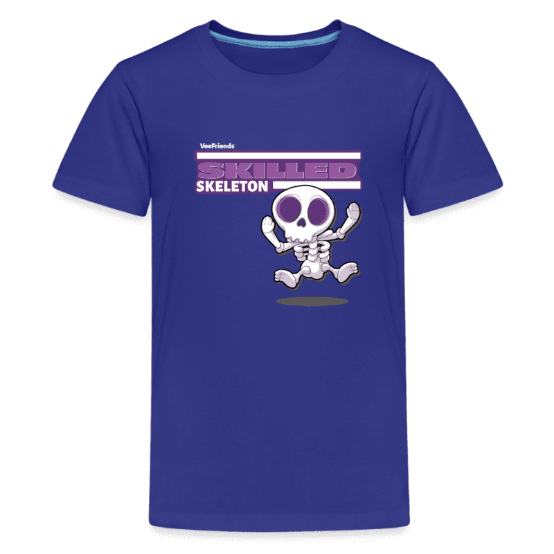 Skilled Skeleton Character Comfort Kids Tee - royal blue