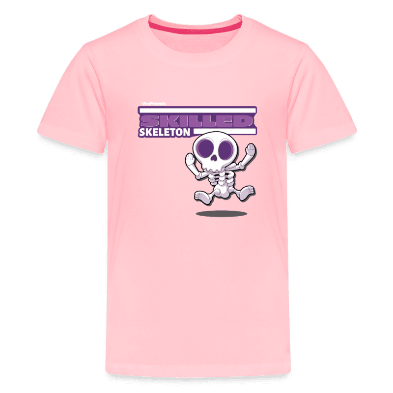 Skilled Skeleton Character Comfort Kids Tee - pink