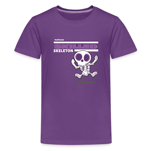 Skilled Skeleton Character Comfort Kids Tee - purple