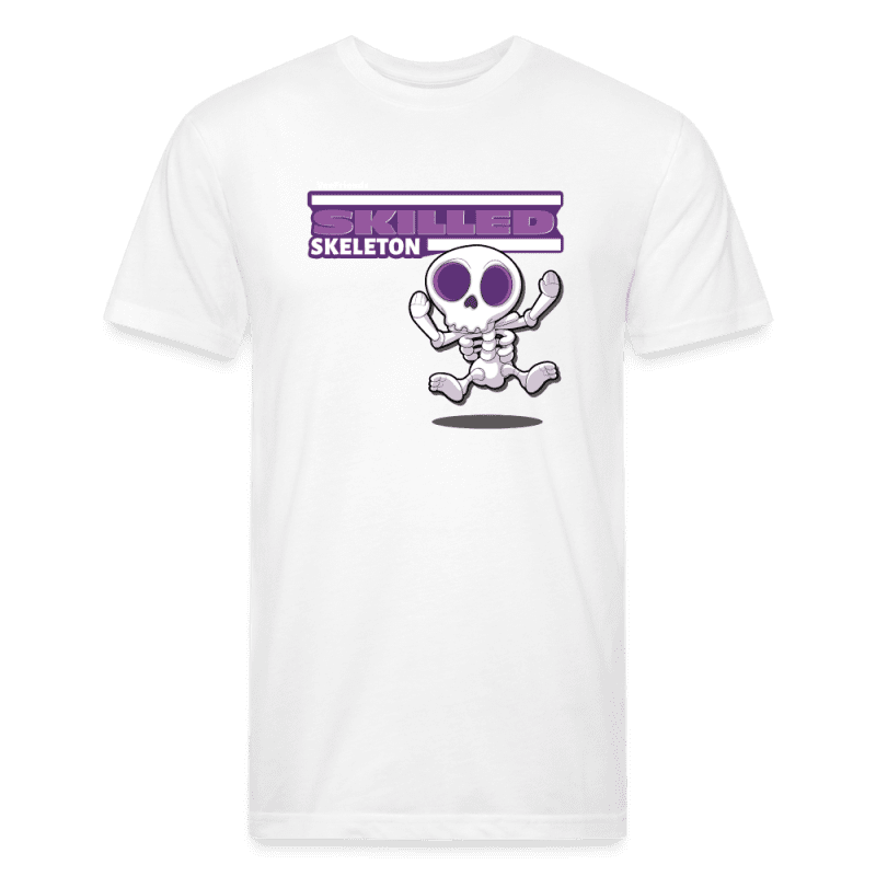 Skilled Skeleton Character Comfort Adult Tee - white