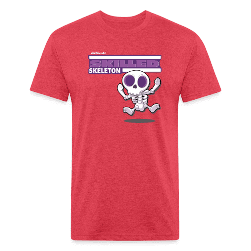 Skilled Skeleton Character Comfort Adult Tee - heather red